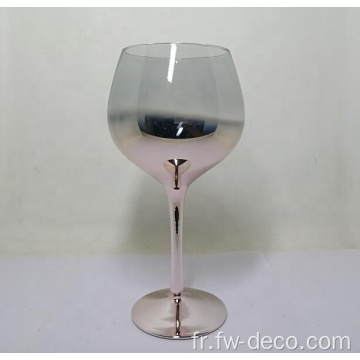 verres de verre à vin de couleur personnalisés